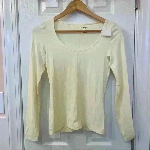 Club Monaco Luxe Ballerina Top Pale Yellow Size S NWT - Picture 1 of 9